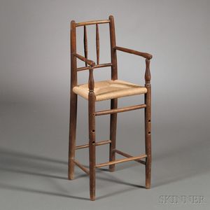 Turned Hickory High Chair