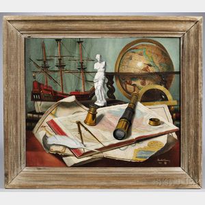 Charles Cerny (United States, France, and Czech Republic, 1892-1965) Maritime Still Life. Signed and dated Charles Cern...