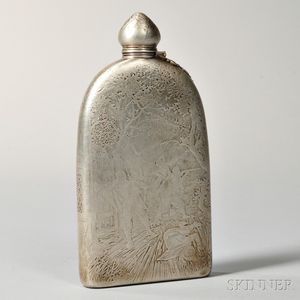 Tiffany & Co. Acid-etched Sterling Silver Flask
