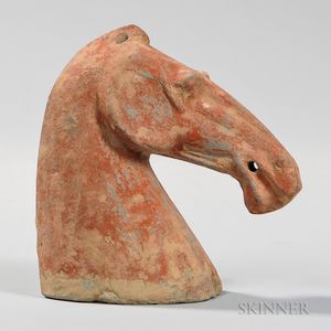 Red-painted Earthenware Horse Head