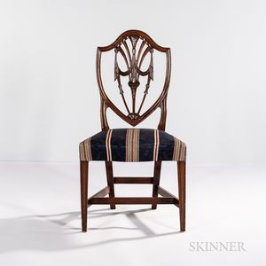 Federal Carved Mahogany Shield-back Chair