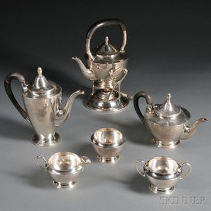 Six-piece Gebelein Sterling Silver Tea and Coffee Service