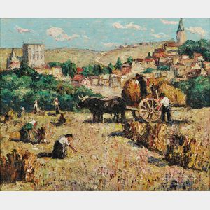 Ernest Lawson (American, 1873-1939) Harvest, Segovia, Spain