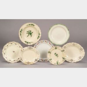 Seven Staffordshire Earthenware Dishes