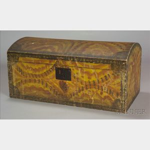Fancy Paint Decorated Dome-top Trunk