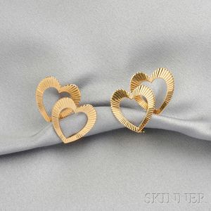 14kt Gold Earclips, Tiffany & Co.