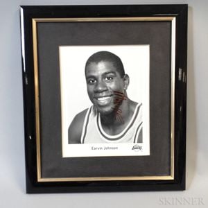 Framed Autographed Photograph of Earvin "Magic" Johnson