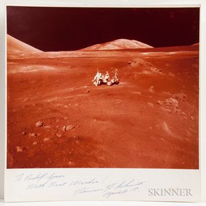 Apollo 17, Oversized Photograph Signed by Harrison Schmitt.