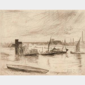 James Abbott McNeill Whistler (American, 1834-1903) Battersea Dawn (Cadogan Pier)
