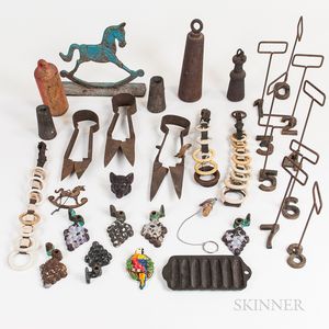 Group of Iron and Brass Decorative Items