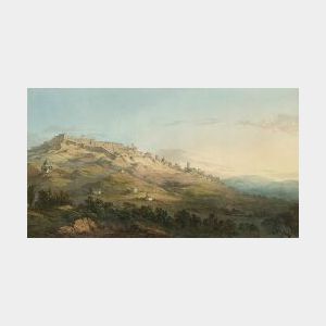 John Warwick Smith (British, 1749-1831) Lot of Two Mountain Views: Pass From the Tyrol into Italy, Near Verona