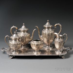 Five-piece Frank M. Whiting & Co. Sterling Silver Tea and Coffee Service