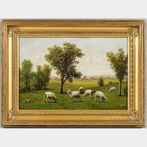 Barton Stone Hays (Indiana, Ohio, Minnesota, 1826-1914) Sheep Grazing