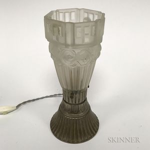 Art Deco-style Frosted Glass Lamp