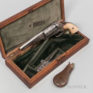Cased Engraved Clement Revolver