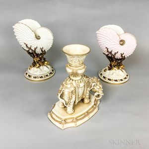 Three Royal Worcester Porcelain Items