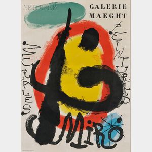 Joan Miró (Spanish, 1893-1983) Galerie Maeght Peintures Murales