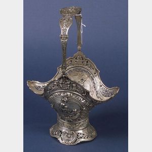 French Silver Rococo Revival Reticulated Basket
