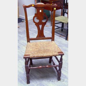 Country Chippendale Cherry Side Chair with Spanish Feet