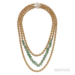 14kt Gold and Emerald Convertible Suite