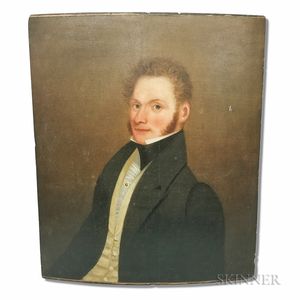 American School, 19th Century Portrait of a Red-headed Gentleman