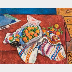 Waldo Peirce (American, 1884-1970) Still Life with Oranges