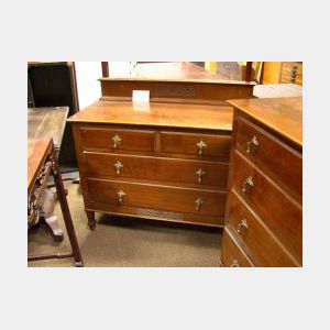 Edwardian Mahogany Chest of Drawers and Mirrored Dresser.