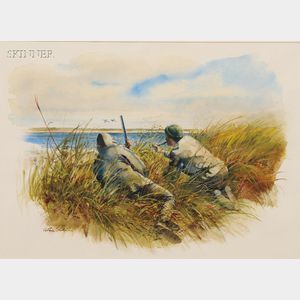 Arthur Shilstone (American, b. 1922) Duck Hunting