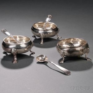 Three George III Sterling Silver Salts