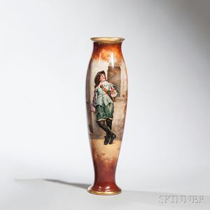 Royal Bonn Porcelain Vase with Musketeer