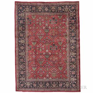 Laristan Carpet with Mughal Design