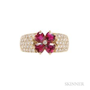 18kt Gold, Ruby, and Diamond Ring, Van Cleef & Arpels