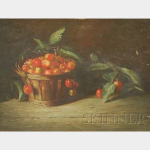 American School, 19th/20th Century Basket of Cherries