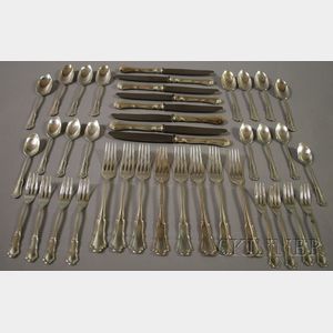 Partial Sterling Flatware Service for Eight