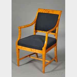 Biedermeier-style Maple Armchair