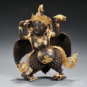 Parcel-gilt Bronze Garuda