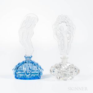 Two Czechoslovakian Glass Perfumes