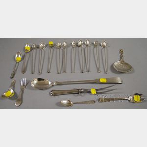 Nineteen Pieces of Assorted Silver Flatware
