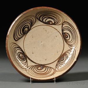 Seto Plate with Horse Eye Design