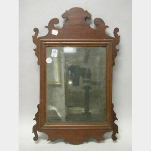 Small Chippendale Mahogany Looking Glass.