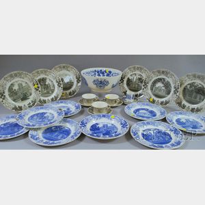 Group of Wedgwood Bowdoin College Ceramic Tableware