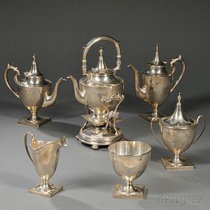 Six-piece Durgin/Gorham Sterling Silver Tea and Coffee Service