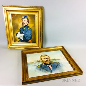 American School, 20th Century Portraits of General Daniel Sickles and General Ulysses S. Grant