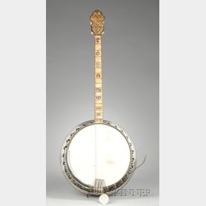 American Tenor Banjo, Bacon & Day, Groton, c. 1930, Style 1 Sultana Silver Bell