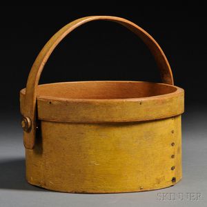 Yellow-painted Ash Lapped-seam Bucket