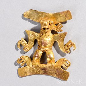 Pre-Columbian Gold Shaman Pendant
