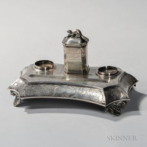 Silver-plated Ink Stand