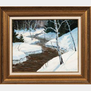 George J. Bleich (American, 20th Century) Winter Landscape.