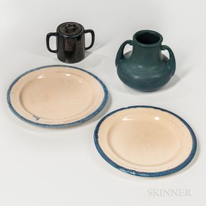 Four J.S. Taft and Hampshire Art Pottery Items
