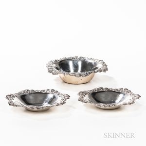 Three Tiffany & Co. Clover Pattern Sterling Silver Bowls